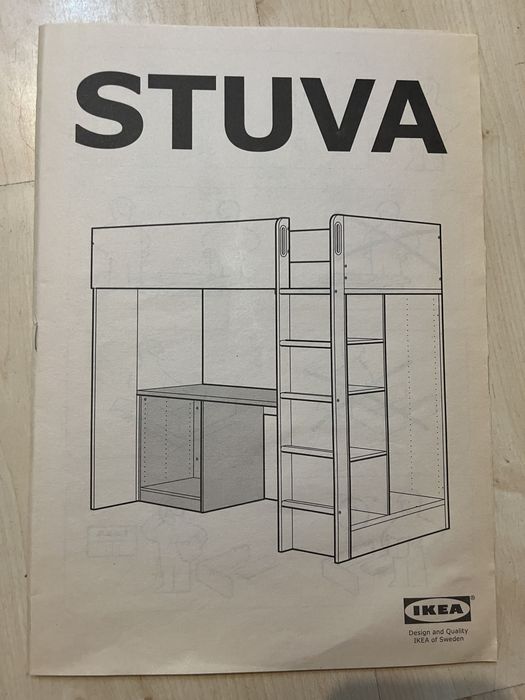 Pat suprapus alb IKEA Smastad 200x90 cm
