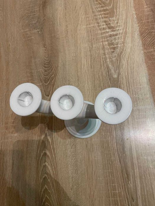 Керамичен свещник и стъклена фруктиера