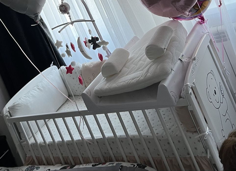 Patut bebe + saltea de cocos