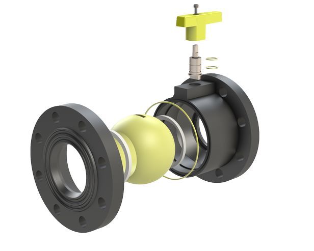 КРАН шаровый химстойкий Ду25-40 Сертификат, Гарантия