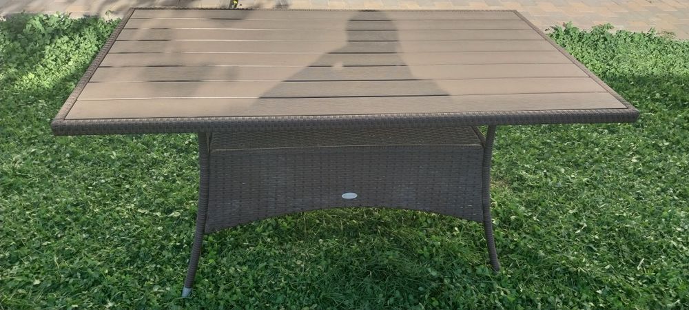 Vand masa terasa, exterior din ratan Jutlandia, 150 x 85, stare foarte buna