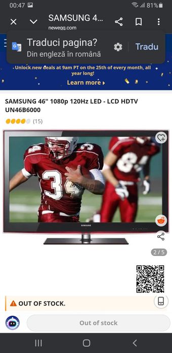 Tv Led Samsung 46 B 6000 Diagonala 119