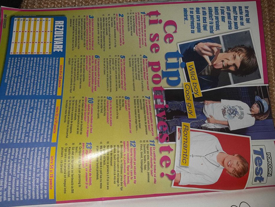 Revista Popcorn 2007 cu o tona de articole cu Tokio Hotel