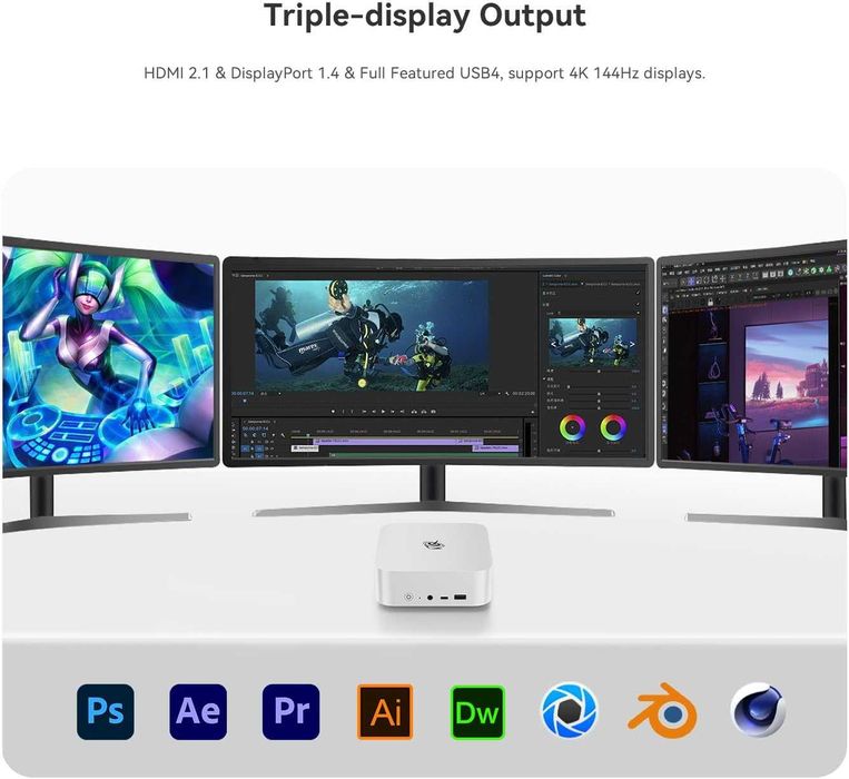 MiniPc МиниПк Beelink SER8 AMD Ryzen 7 8745HS 32GB DDR5 / 1TB NVMe