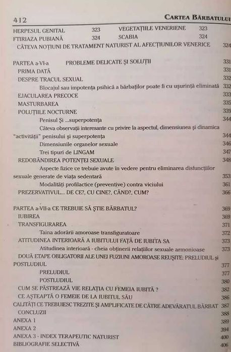 Cartea Barbatului (2000 412 pag) masculinitate sex sanatate minte corp
