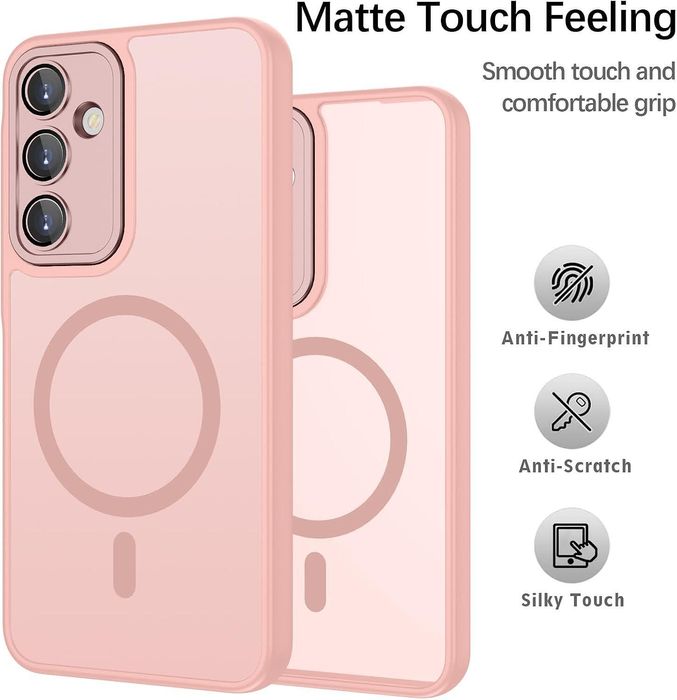 Матов magsafe кейс за samsung galaxy a36 - розов