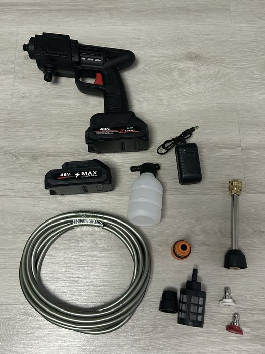 Pistol de spalat cu presiune, 500 W, 30 bari. Pistoul este portabil pe acumulatori - Oferta ‼️