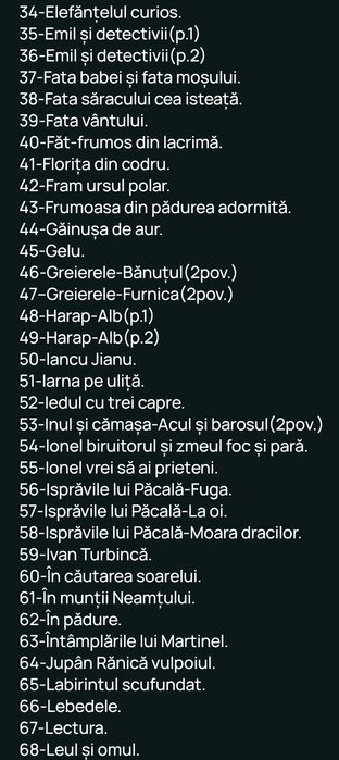 Vând sau schimb diafilme cu povești.Stare F.B.-40 lei/buc.B.-30,S.-15.