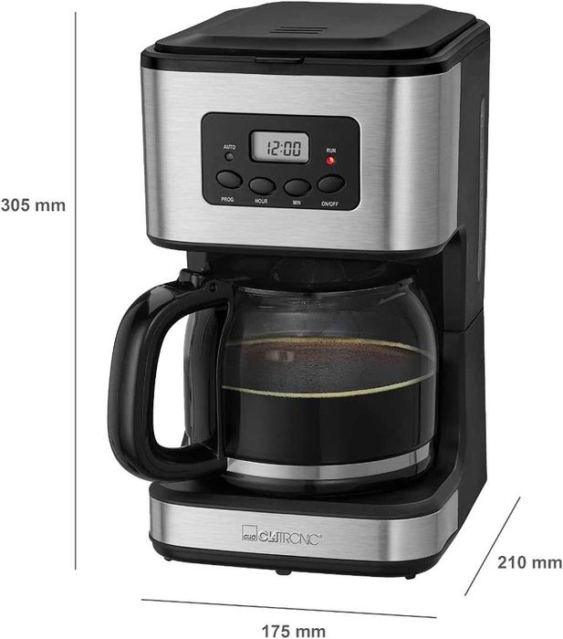 Clatronic KA 3642 Свободностояща кафемашина за капково кафе 14 чаши Черен, Прозрачен KA 3642, Свободностояща, Кафемашина за капково кафе, 900 W