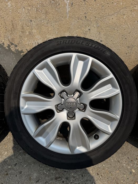 Jante Audi A1 A3 A4 cu cauc Bridgestone iarna 195/50/R16 dot2016 5-6mm