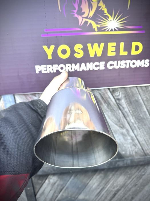 Накрайници за ауспух Ф76 Ф90 Ф102  YosweldРъчна изработка Downpipe