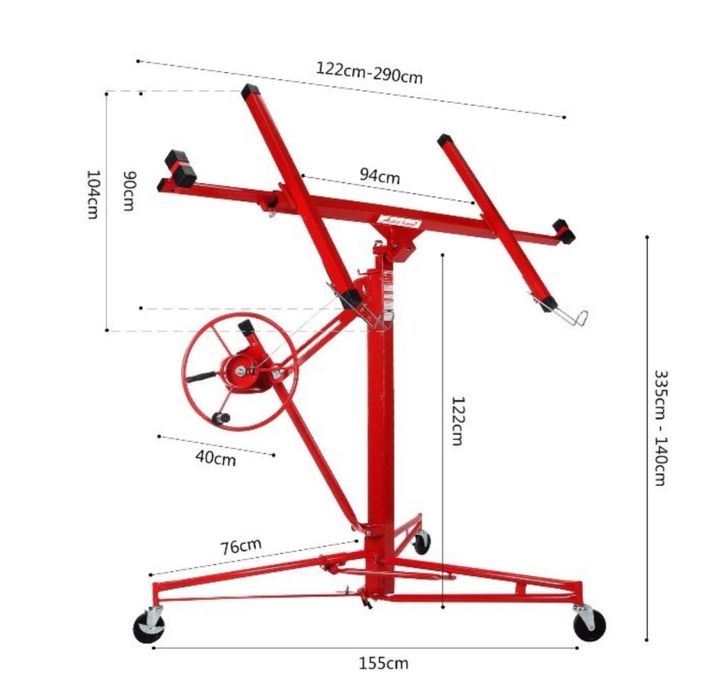 Повдигач за гипсокартон до 68кг HAWEK подемник за плоскости