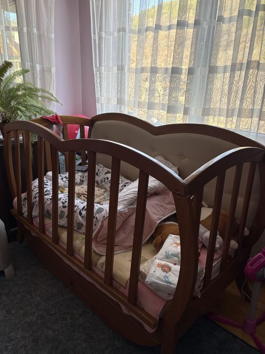 Дървена Бебешка кошара 70/140