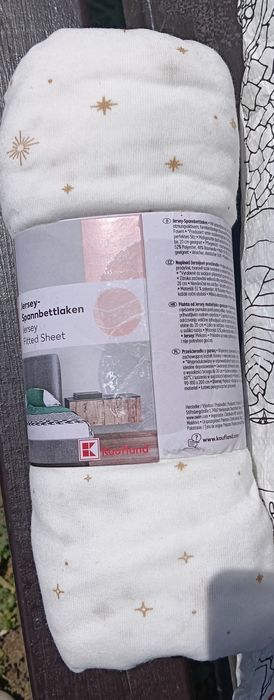 Husă de pat cu elastic (Jersey) Liv&Bo, 90-100x200 cm, Alb