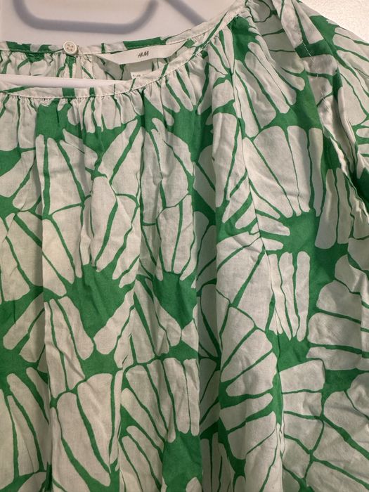 Rochie de vara verde cu alb