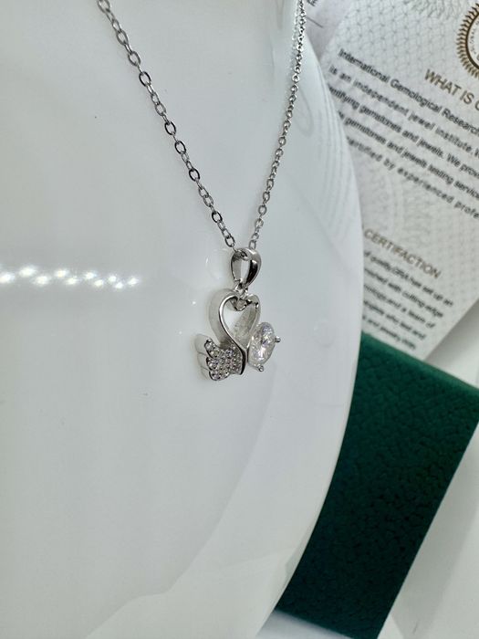 Сребърно колие с мойсанит (Диамант) 1 карат