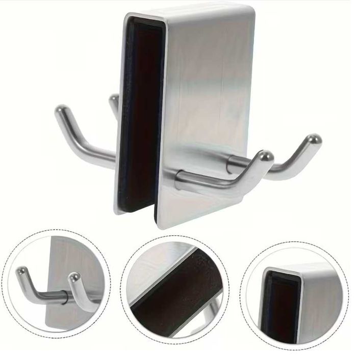 стоманени закачалки за стъкло/врата на баня