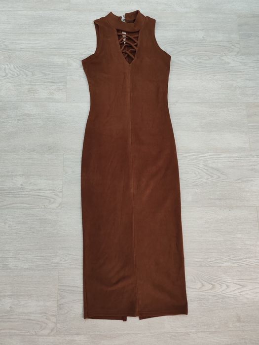 Rochie imitatie piele intoarsa XS