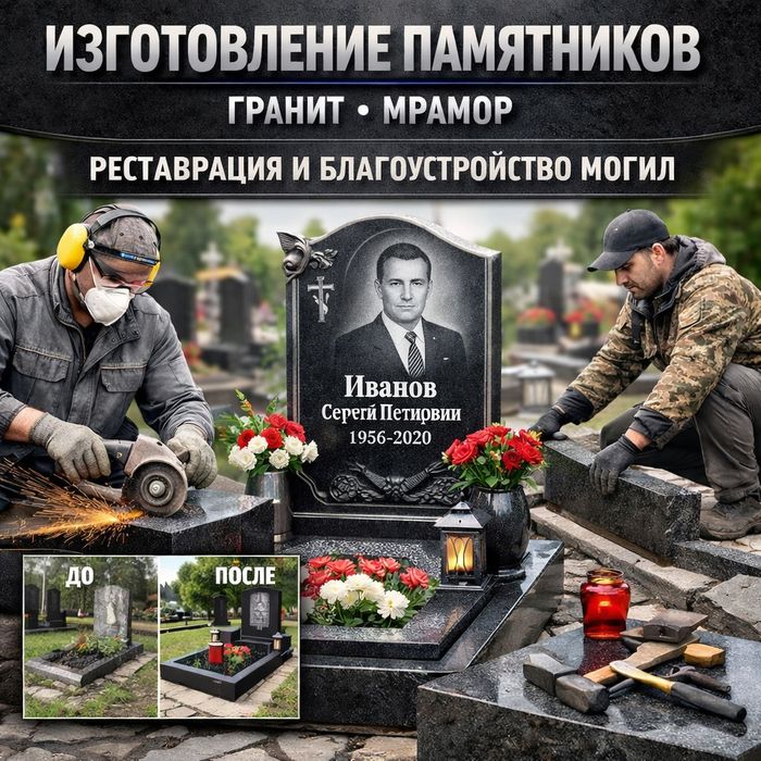 Изготовление памятников Установка