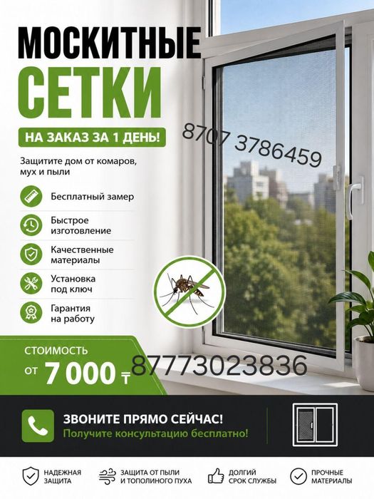 Москитные сетки  за день