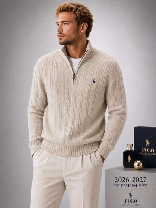 Polo Ralph Lauren Cable-Knit – мъжки пуловер с цип