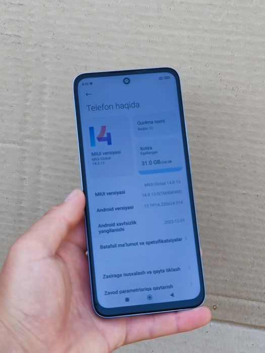 Redmi 12 256 tali ideal srochno sotiladi