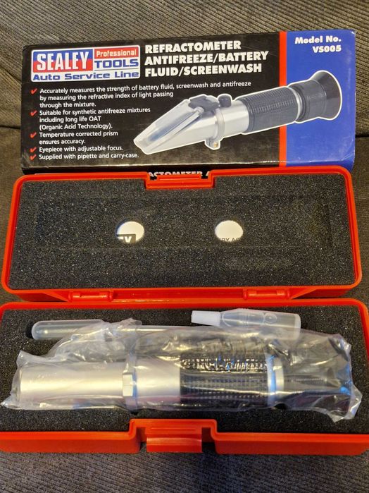 Sealey, Рефрактомер, антифриз, електролит, течност за чистачки