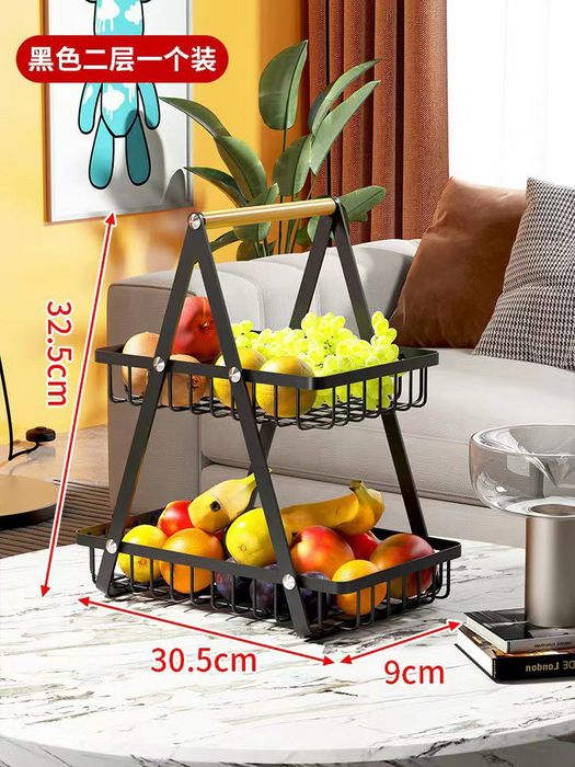 Фруктовница двухъярусная, металлическая.