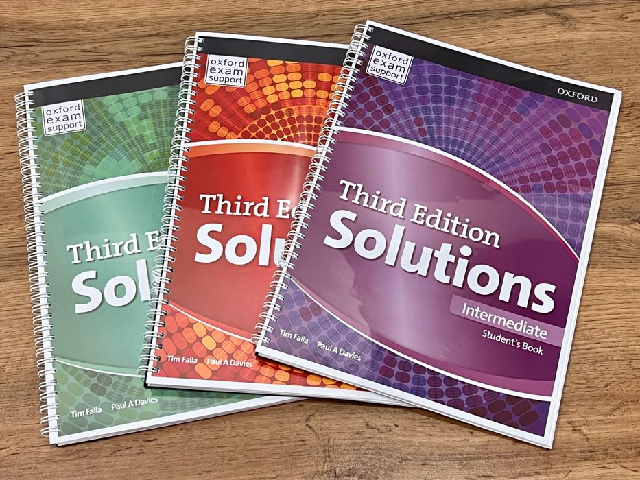 Учебники Solutions Elementary, Pre intermediate, Intermediate 3rd