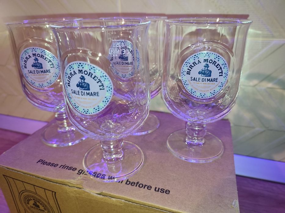 Set Nou patru pahare Birra Moretti Sale di mare