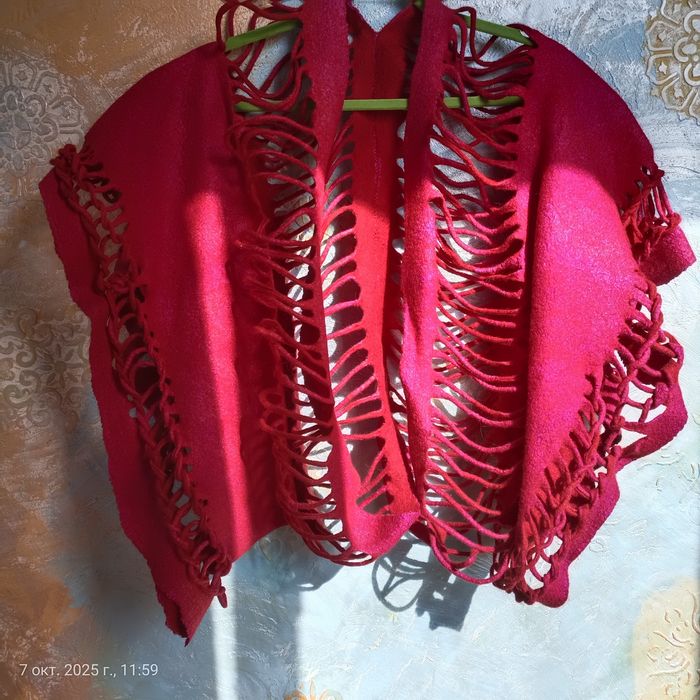 Шарф накидка войлок