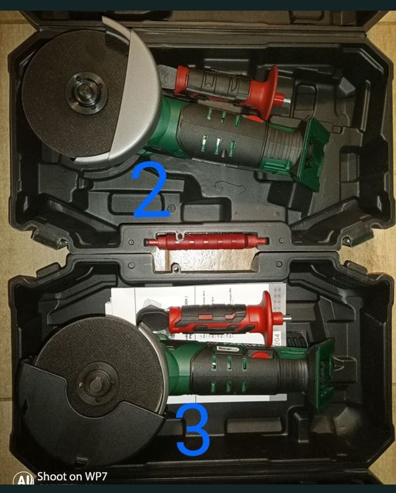 Parkside flex D4 F4 polidisc polizor pe baterie 20V 4A 8A incarcator