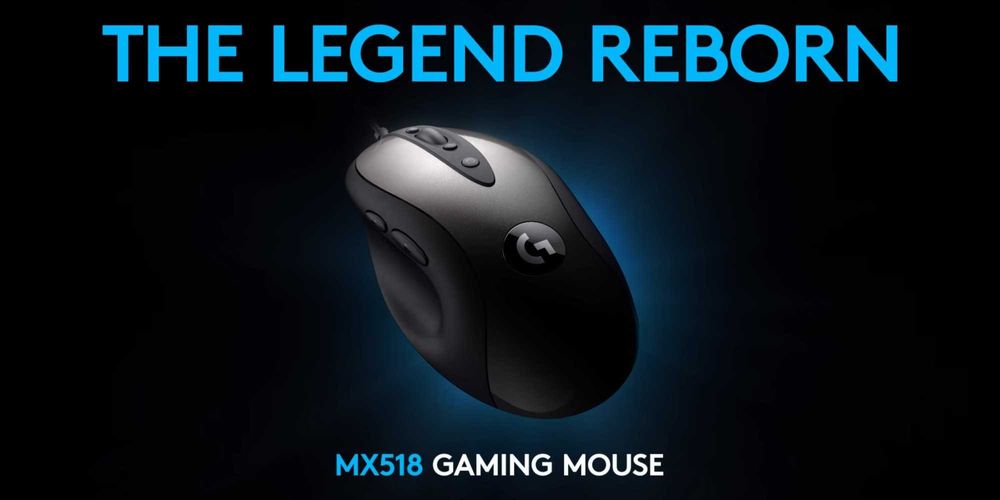 Logitech G MX518 Legendary Геймърска мишка Hero 25K Sensor, 25,600 DPI