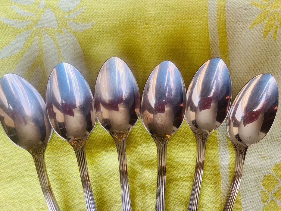 МНЦ Руски посребрени лъжици модел сребърна роза