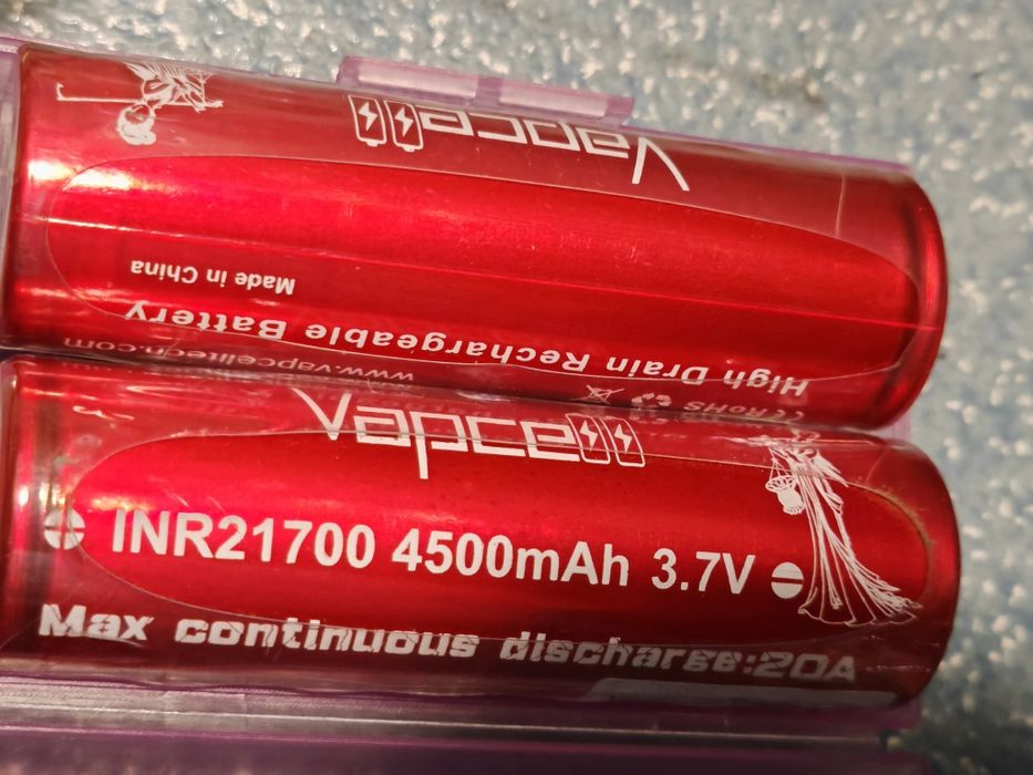 Нови Батерии li ion 18650 и 21700 vapcell, lg, samsung