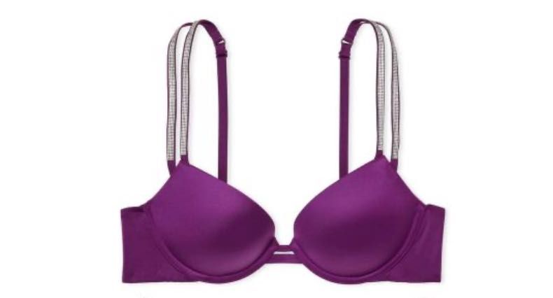 сутиен и прашки, комплект на Victoria's Secret, диамантени презрамки