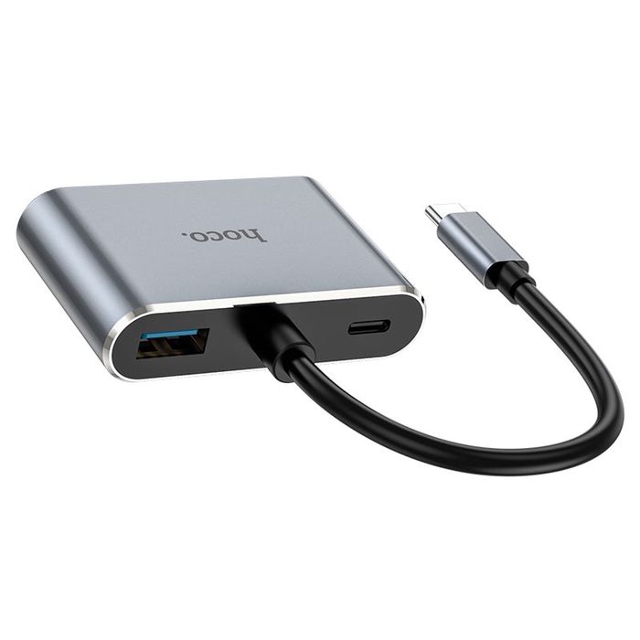 Конвертер Hoco HB30 Type-C на HDMI + VGA + USB3.0 + PD