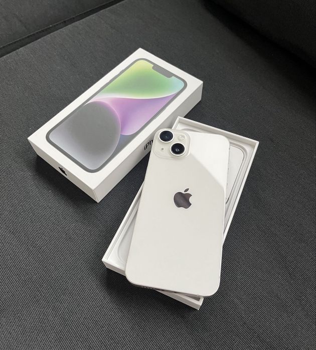 iPhone 14 Alb de 128 GB  cu 95% Bateria