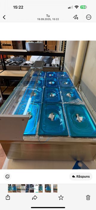 Vitrina calda  bain marin profesionala