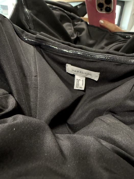 H&M edition черна рокля с пандела