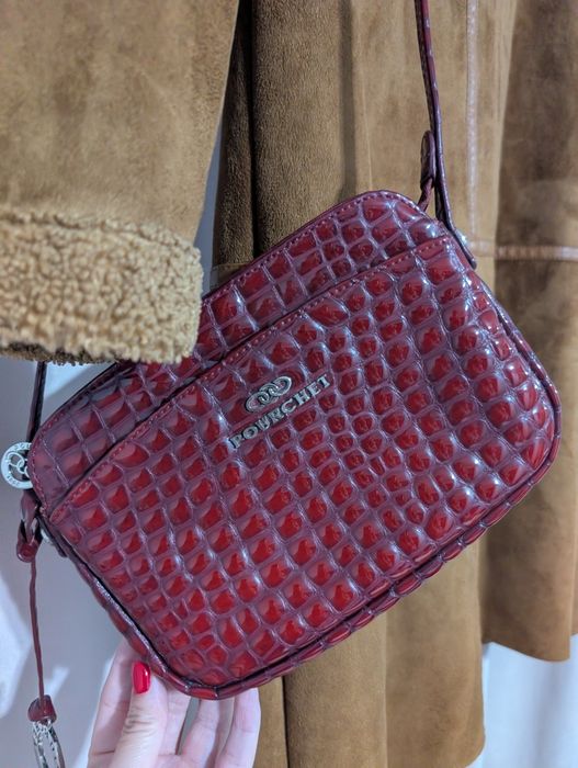 Set Stradivarius + geantă Pourchet Paris piele naturală
