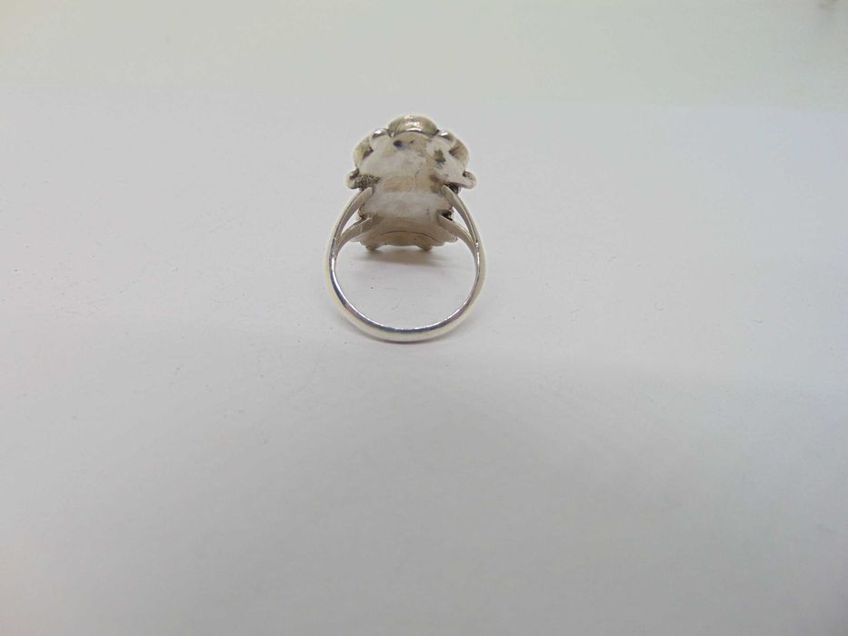 Inel zuni din argint cu turcoaz semnat 3vk