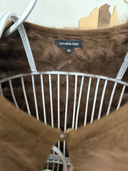 Палто естествен косъм м л заек жилетка