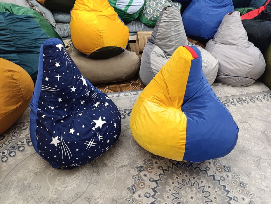 Бин бег. Биг бег. Пуфик. Кресло груша. Кресло. Мешок. Подушки.