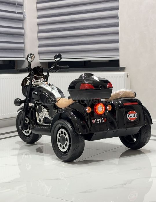 Детский мотоцикл GUFI 12V | 2-местный, 3-10 лет, до 80 кг