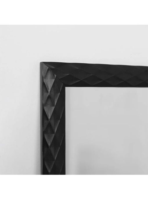 Огледало за врата, Релефна рамка, 35x95 см, Черен