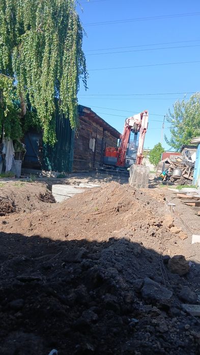 Экскаватор мини  водопровод,кабель, мини трактор