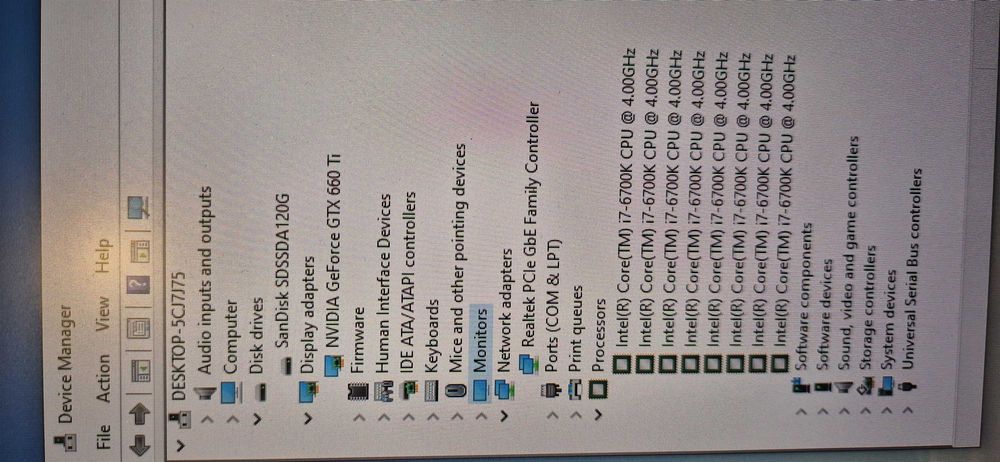 unitate PC i7 6700k 8gb ddr4 ssd120 GTX 660 Ti sursa prof 560W