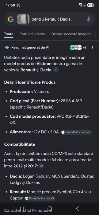 Casetofon Renault /Dacia