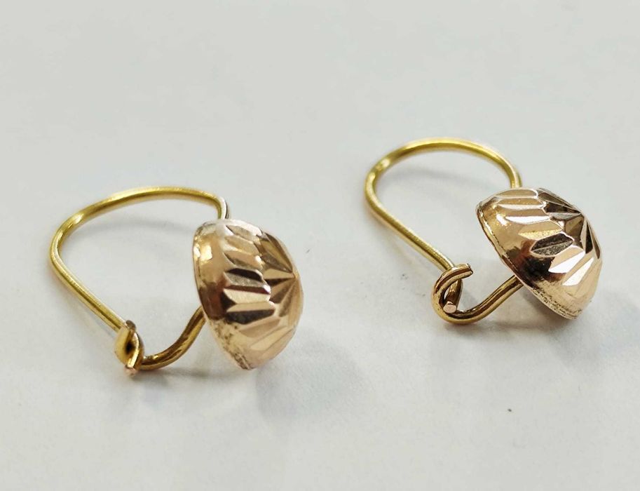 (AG35) Cercei aur 14K 1.49GR   B35653 - Garantie 2 ani !